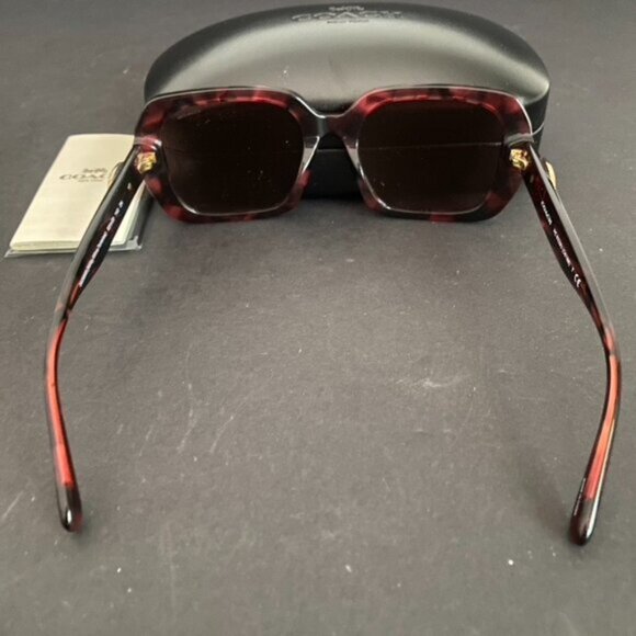 Coach Milky Wine Tortoise Frame Sunglasses - Picture 3 of 6